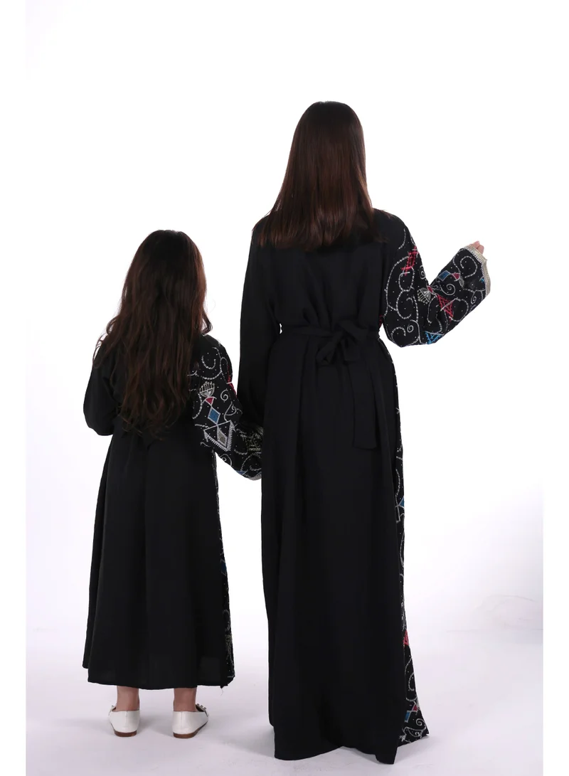 AL BENT AL SHARQIEH black Mom & Daughter Embroidred jalabiya dress for Women | Best Price UAE